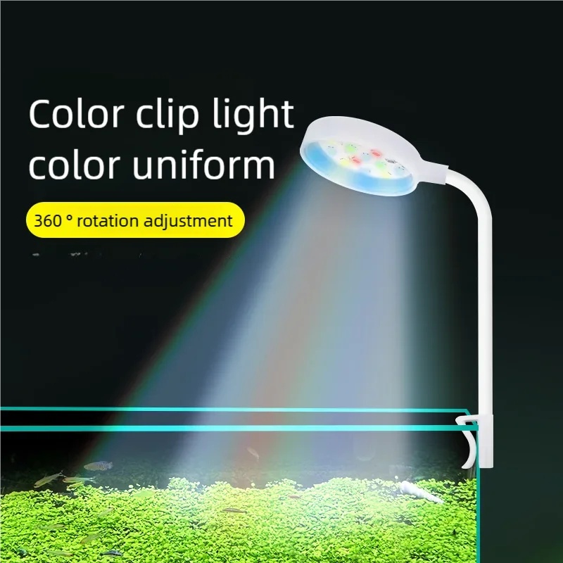 Aquarium Plant Grow Light - Lampa akwariowa LED 3W z klipsem,