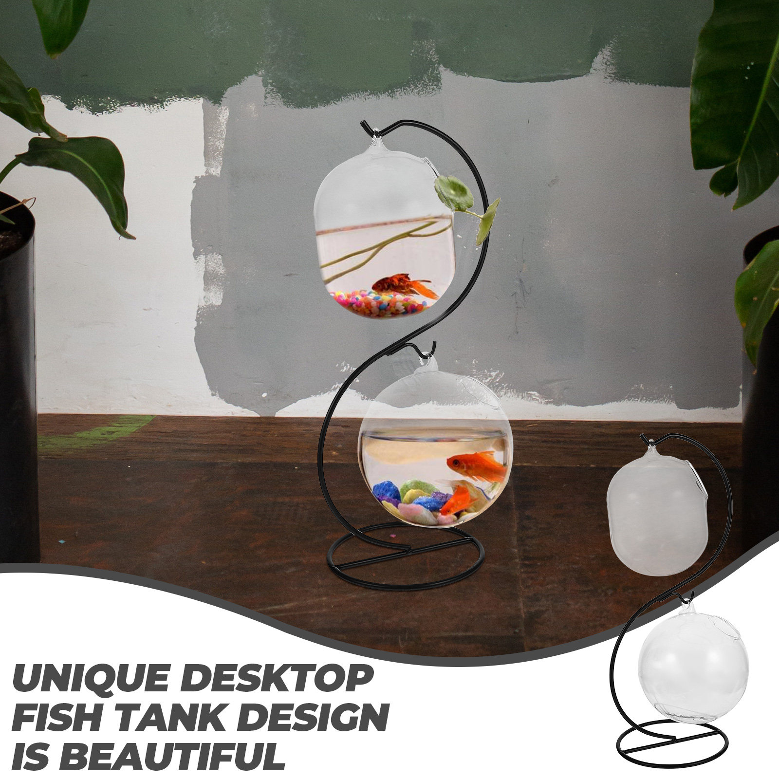 Aquarium Planted Fish - 1 zestaw przezroczystego szklanego akwarium na