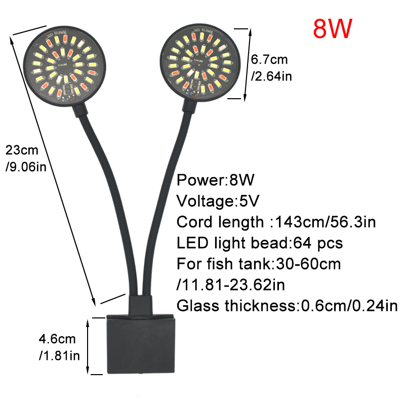 Lampa LED do akwarium USB, kli – Aquarium Plant Grow Light recenzja i cena